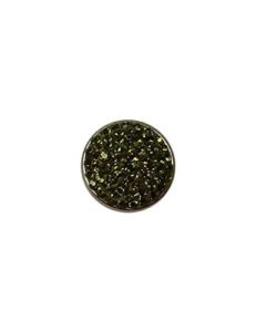 Snap Charming Olive Green Crystal