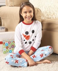family snowman pajamas