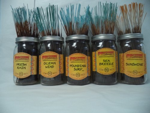 Wildberry Incense Sticks Tropical Set #1: 4 Sticks Each of 5 Scents, Total 20 Sticks!